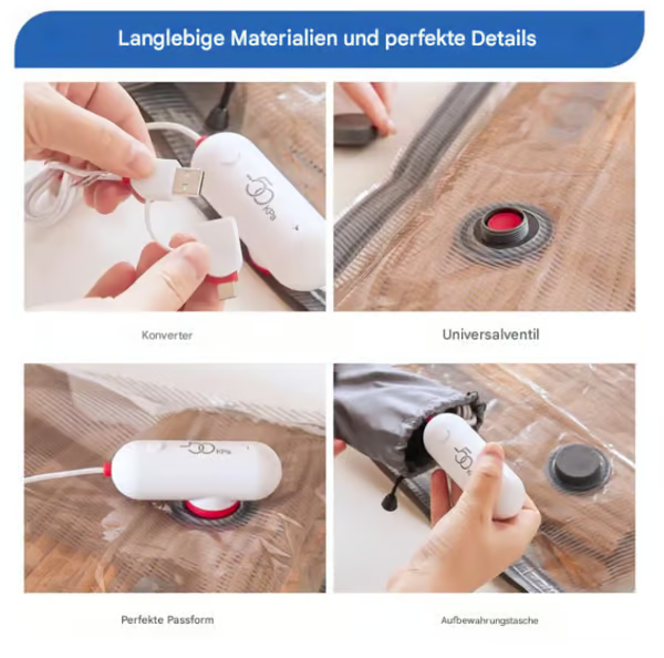🧳 51 % DE RÉDUCTION OFFRE EXCEPTIONNELLE ! ⚡ Lot de 6 sacs de compression pour aspirateur électrique USB – Rangement peu encombrant, fermeture hermétique, réutilisables et durables 🌀