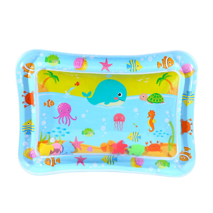 😻Tapis aquatique pour animaux de compagnie – jouet interactif avec des poissons flottants + tapis rafraîchissant pour l'été