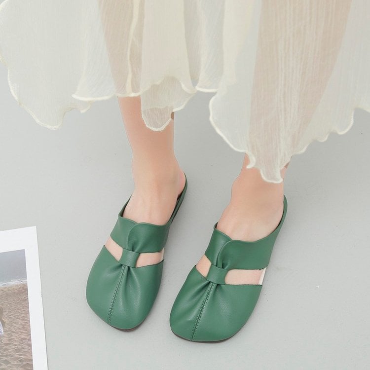 🎊Achetez 2 économisez 10%&Livraison gratuite👣Mules plates à découpes
