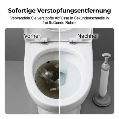 💎 Déboucheur haute pression pour toilettes à usage domestique – Élimination immédiate des bouchons, sans produits chimiques, sans saleté !