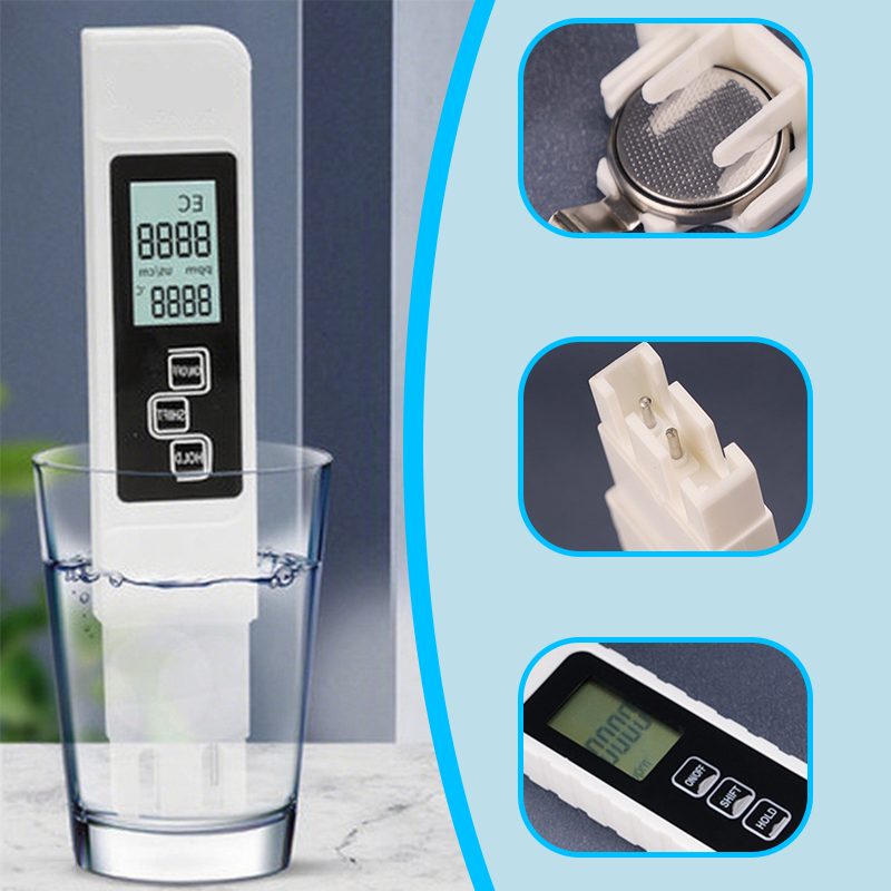 Testeur de Qualité d'Eau 3 en 1 TDS