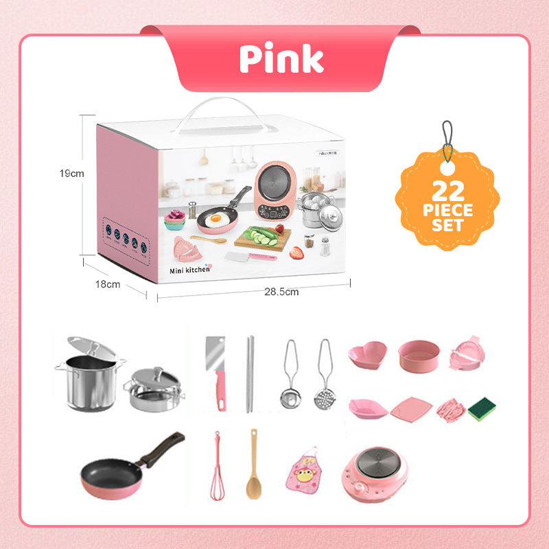 🎁[Meilleur cadeau pour enfant]🍳Mini cuisine jouet pour enfants - Set de 22 pièces