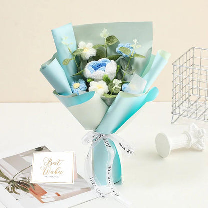 🌸 50 % DE RÉDUCTION ! 🎉 Bouquet de fleurs délicates au crochet fait main – Design réaliste, durable et parfait pour la décoration intérieure ou comme cadeau ✨