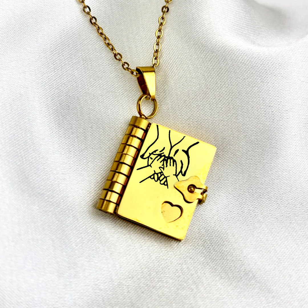 👑✨Collier de livre My Little Star pour fille, cadeau d'anniversaire et de remise de diplôme, bijoux d'amour❤️