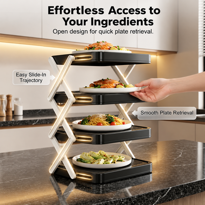 🍽️ -50 % MAINTENANT ! 📦 Support de rangement 4 niveaux pour bols – Pliable, stable et optimise l'espace de votre cuisine
