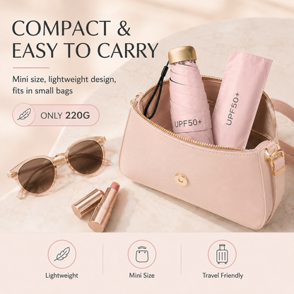 ⏰🔥 50 % DE RÉDUCTION – OFFRE À DURÉE LIMITÉE ! ☂️ Parapluie pliable de type capsule – Léger, compact et prêt à tout 🌦️✨