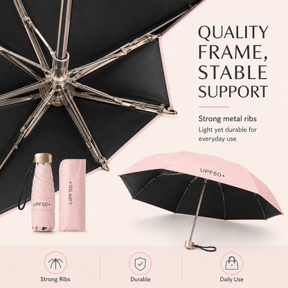 ⏰🔥 50 % DE RÉDUCTION – OFFRE À DURÉE LIMITÉE ! ☂️ Parapluie pliable de type capsule – Léger, compact et prêt à tout 🌦️✨