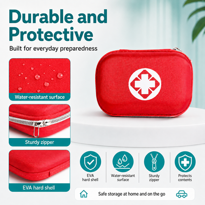 Trousse de premiers secours : trousse d'urgence portable pour la maison — avec tous les accessoires | Ensemble de 26 pièces