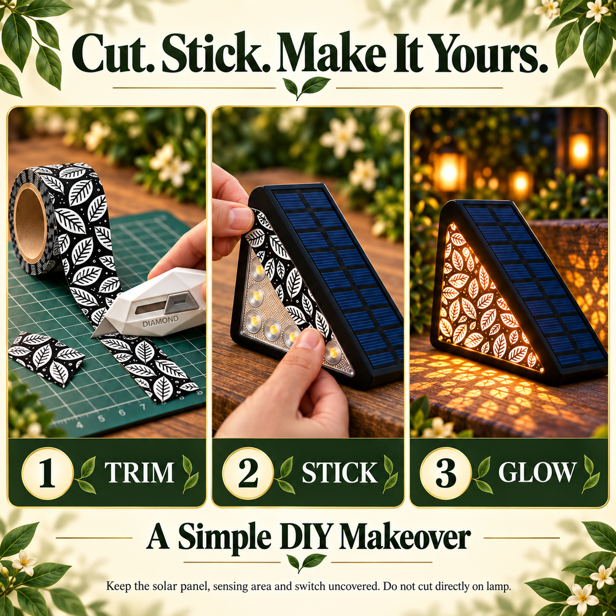 🌙 50 % DE RÉDUCTION ! Lampes d'escalier solaires à détecteur de mouvement – Batterie longue durée, étanchéité IP65 et éclairage floral personnalisable à monter soi-même. Pas de câblage nécessaire pour les jardins, les terrasses et les allées.