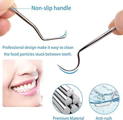 ⚡ Set de cure-dents en acier inoxydable | Hygiénique & Durable 🦷✅