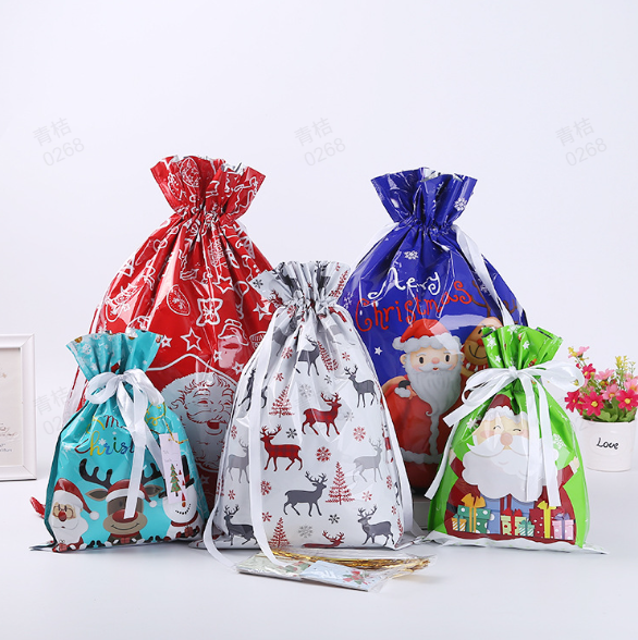 🔥Stock limité disponible 50 % DE RÉDUCTION🔥 - Sacs cadeaux de Noël avec cordon de serrage (biodégradables)