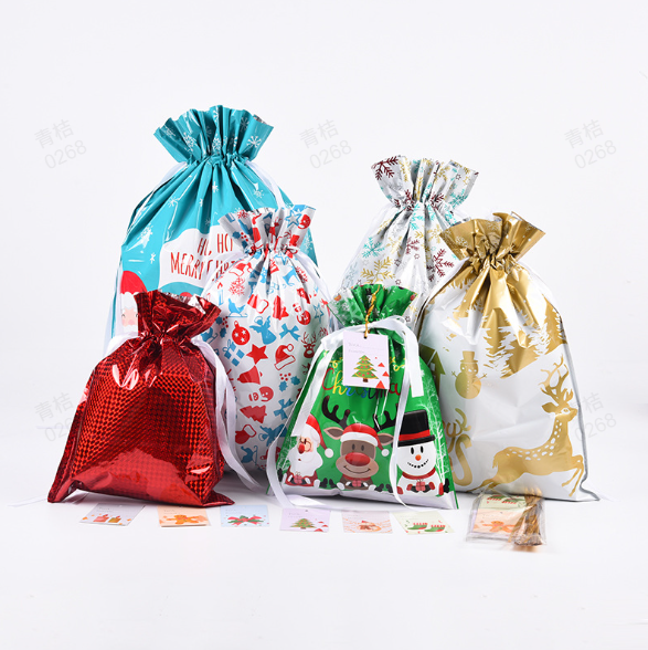 🔥Stock limité disponible 50 % DE RÉDUCTION🔥 - Sacs cadeaux de Noël avec cordon de serrage (biodégradables)