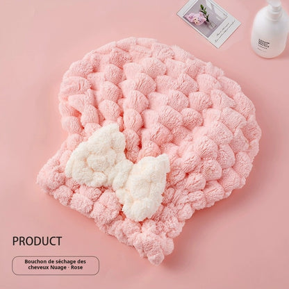 Bonnet de bain sèche-cheveux en polarisé rapide - Nouveau style princesse à nœud