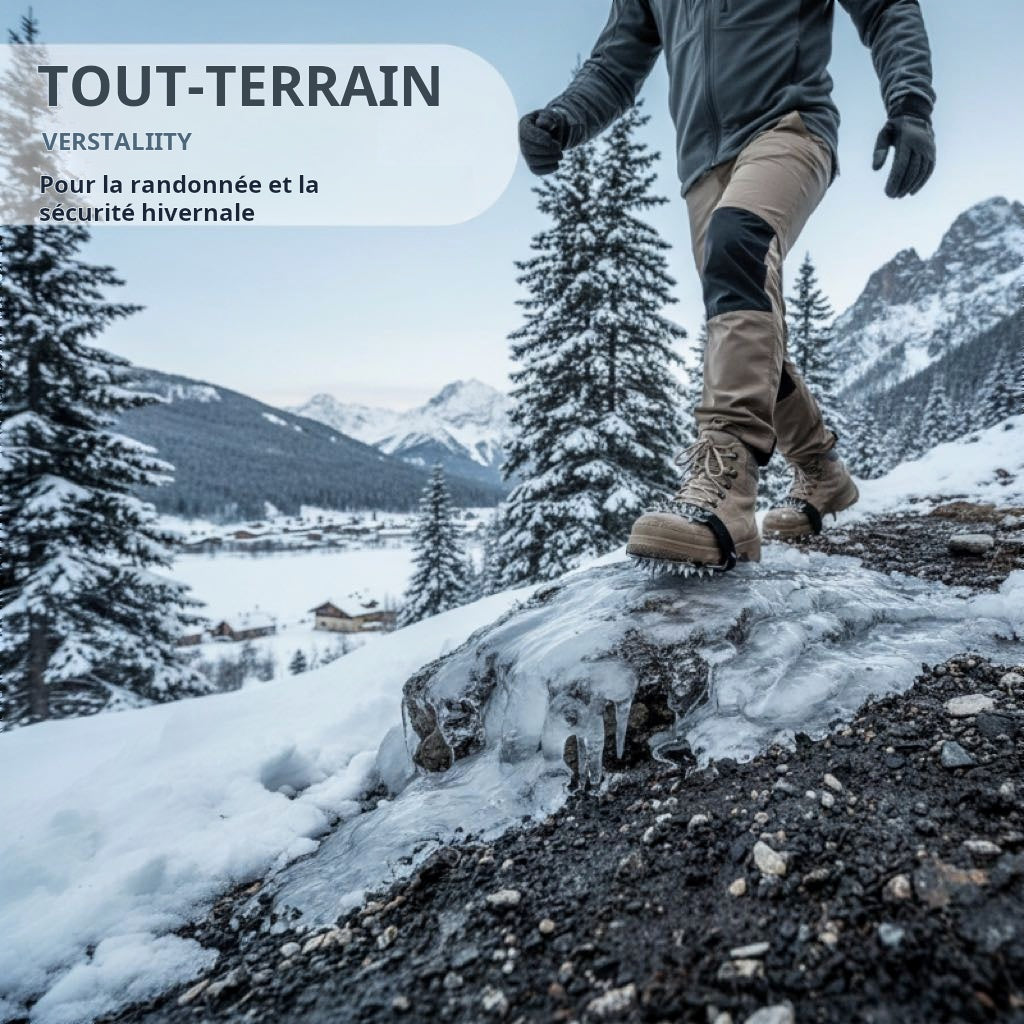 Crampons 26 dents - Sur-chaussures antidérapantes avec pointes