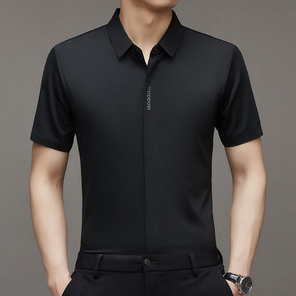 🔥 Offre à moitié prix🔥Chemise d'affaires en soie Quick Dry Ice pour hommes