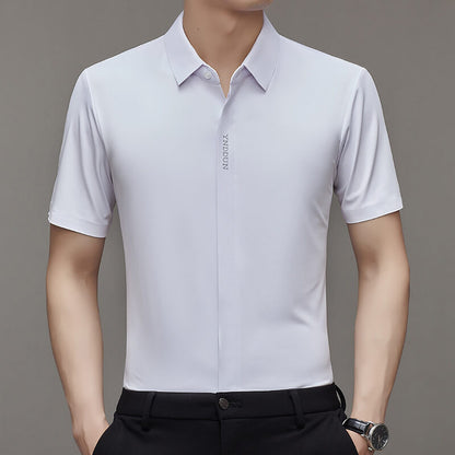 🔥 Offre à moitié prix🔥Chemise d'affaires en soie Quick Dry Ice pour hommes