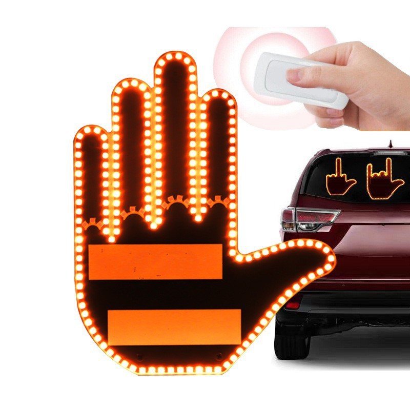 🔥-50% DE RÉDUCTION✨Lampe geste doigt d'honneur🖕Avec télécommande, déco originale pour fêtes et chambre