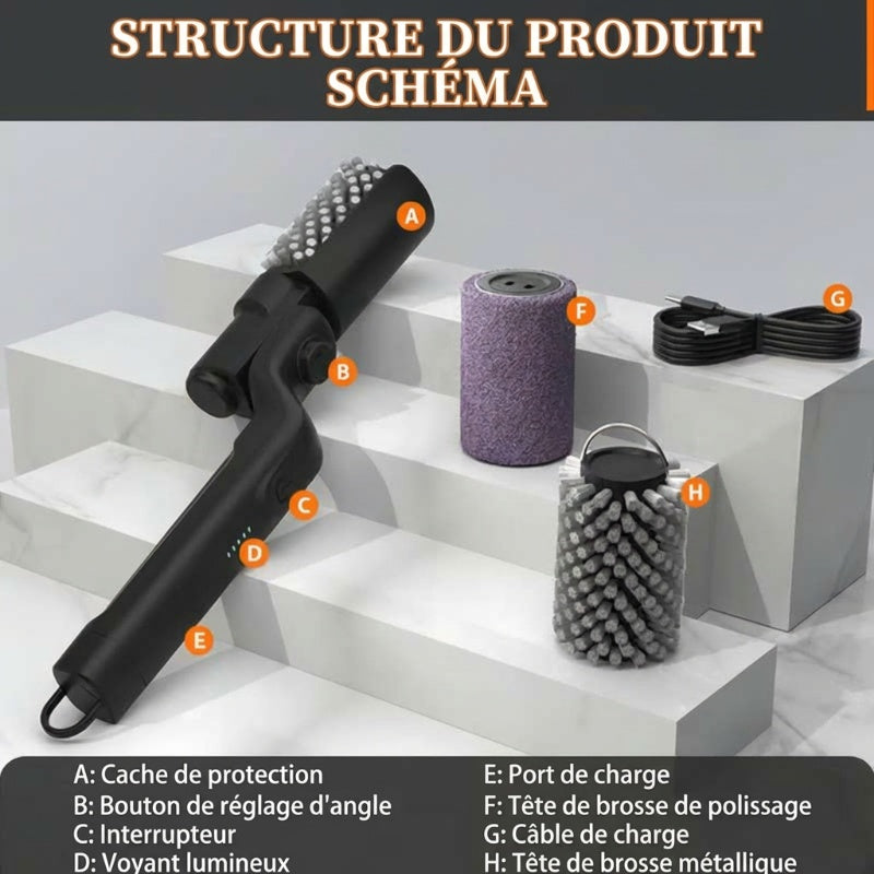 🔥 PROMO FLASH 50% SUR LA BROSSE ! ⚡️ Brosse de Nettoyage BBQ Électrique Sans Fil – Puissante, Rapide & Sans Rayure 🍖