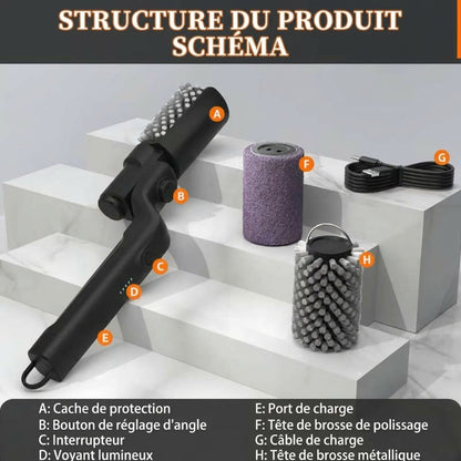 🔥 PROMO FLASH 50% SUR LA BROSSE ! ⚡️ Brosse de Nettoyage BBQ Électrique Sans Fil – Puissante, Rapide & Sans Rayure 🍖