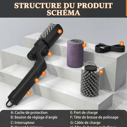 🔥 PROMO FLASH 50% SUR LA BROSSE ! ⚡️ Brosse de Nettoyage BBQ Électrique Sans Fil – Puissante, Rapide & Sans Rayure 🍖