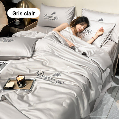 🏆🍃Cher mais confortable et naturel❄️Parure de lit quatre pièces en velours de haute qualité💕