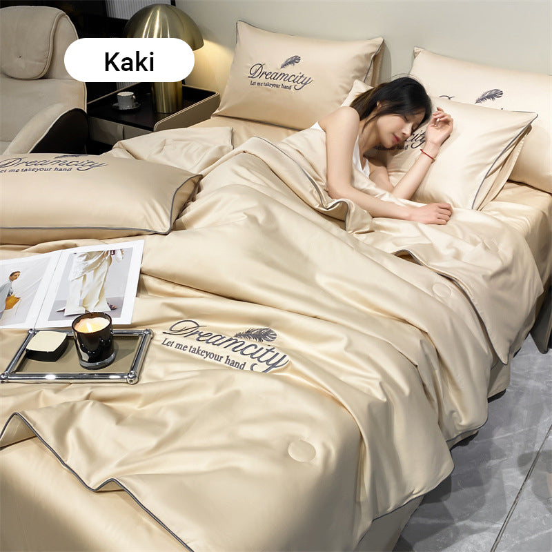 ❄️💕 VENTE DIRECTE USINE -53% ! Parure de Lit 4 Pièces en Velours Haut de Gamme – Douce, Respirante & Rafraîchissante (Tailles 1-2 Places)