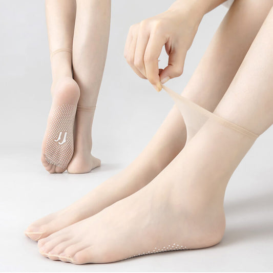 💞 Chaussettes en soie cristalline antidérapantes et invisibles (Super promotion ⛄ ACHETEZ-EN 2 ET BÉNÉFICIEZ DE 5 % DE RÉDUCTION)