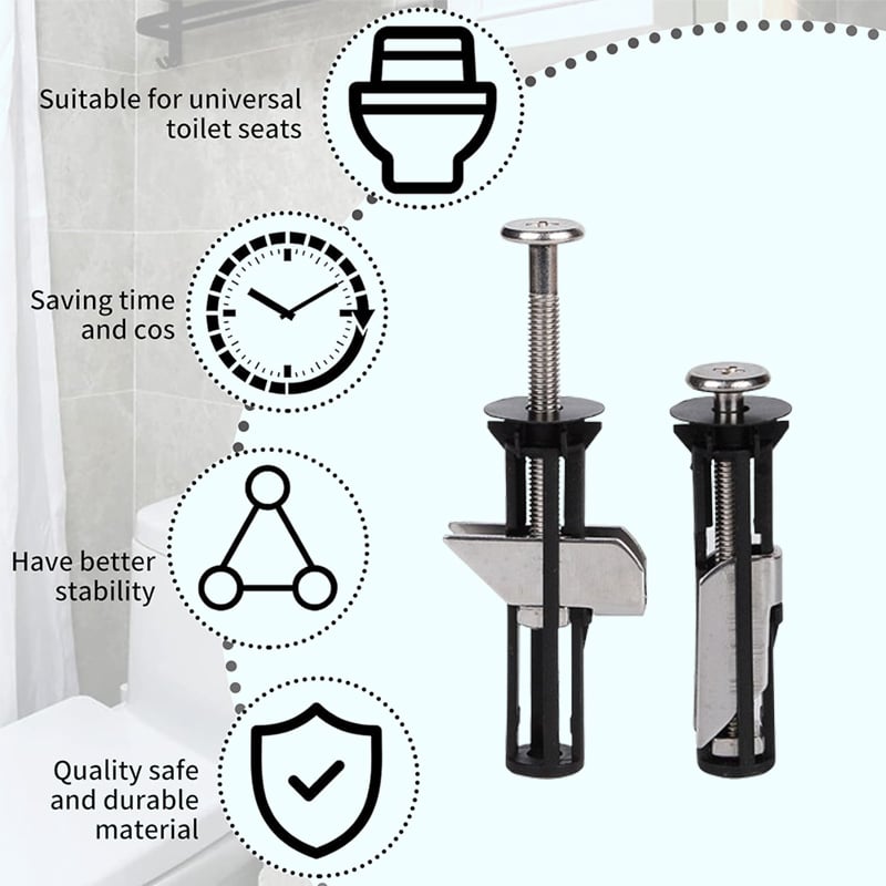 Vis de fixation pour siège de toilettes à usage intensif