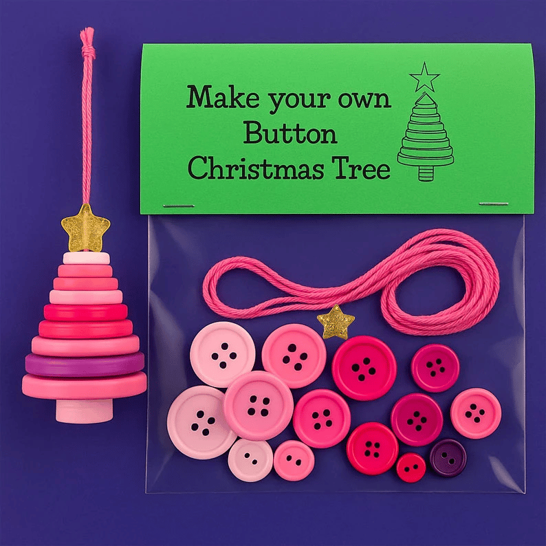⏰ Promotion du dernier jour : 50% OFF！✨ Kit de décoration DIY avec boutons 🎅🎄