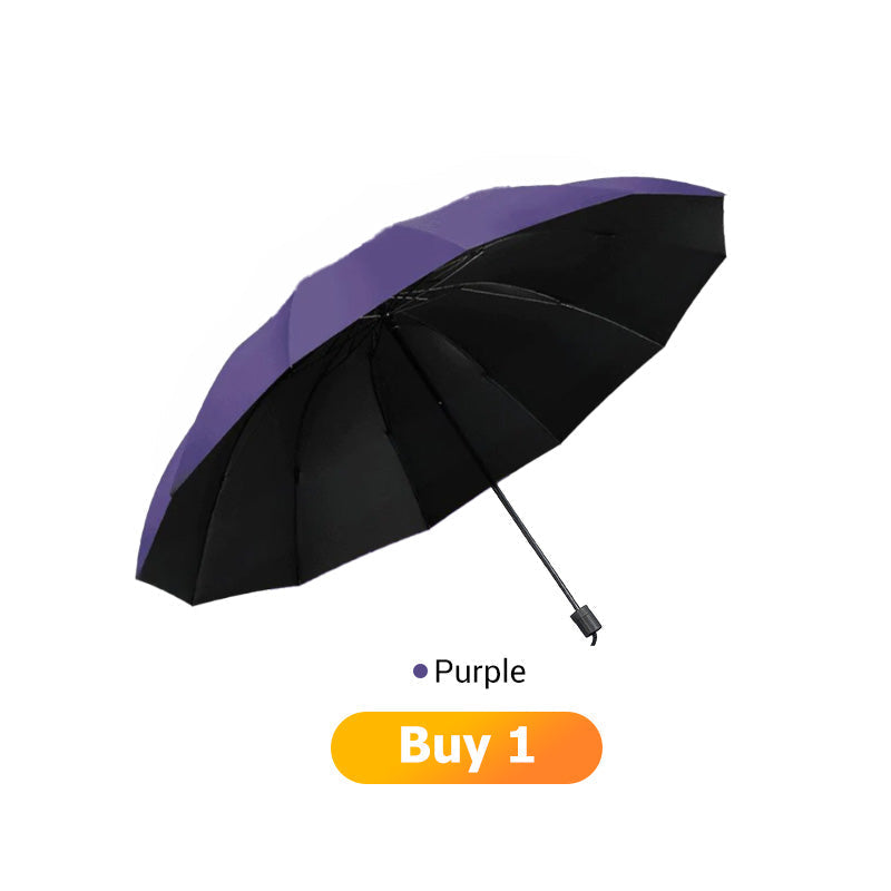 🌂55 % de réduction🔥Grand parapluie pliable avec 12 baleines résistantes au vent
