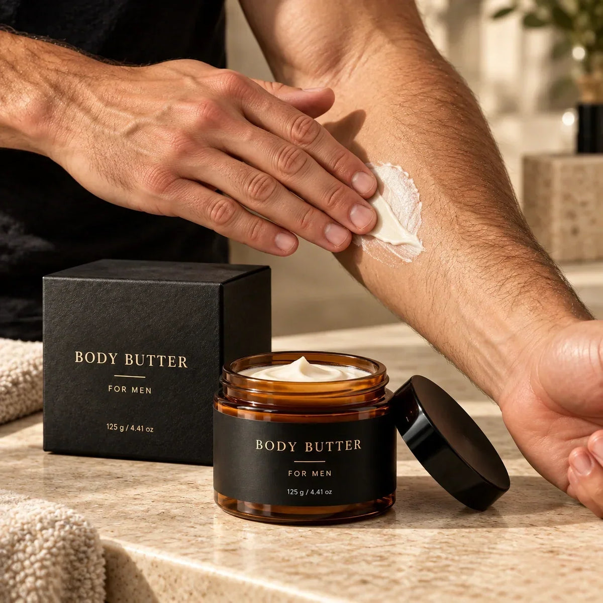 Beurre Corporel Parfumé à l'Oud pour Homme