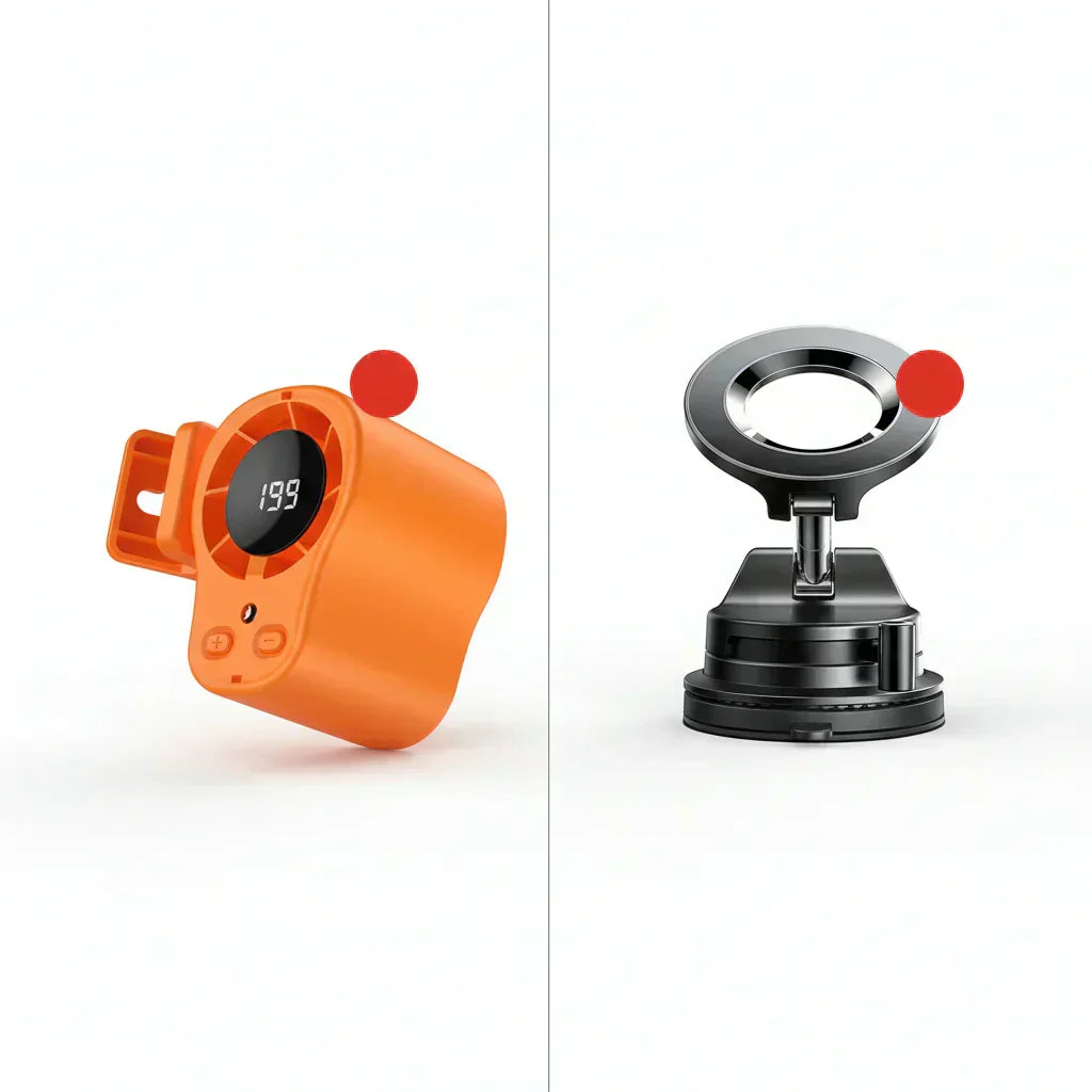 🌀🌬️ PROMO FLASH 50% ! Ventilateur Personnel USB Mains Libres – Fixation Grille Aération Voiture ou Bureau, Écran LED, Silencieux (<36dB), Batterie 2000/4000mAh, 3 Couleurs 🚗