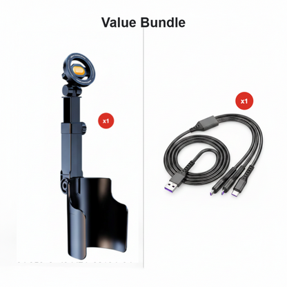 🥤Support pour téléphone à fixer sur le porte-gobelet de la voiture – orientable à 360°🧲