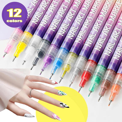 🎁PRIX SPÉCIAL DE LA SEMAINE DERNIÈRE : 9,99 € !!⏳Set de 12 stylos pour nail art🎨💅