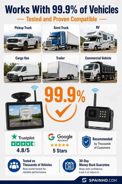🔥‑50% PROMO FLASH🚗 Système caméra de recul sans fil HD 1080p, vision nocturne, installation facile, sécurité pour vos manœuvres automobiles 📸✨