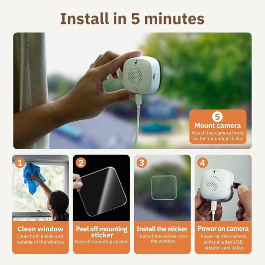 🔥 Caméra de sécurité Magnetic Crystal-clear 🎥 Vision nocturne couleur 🌙 Enregistrement 24h/24, 7j/7 et alertes intelligentes 🚨 Installation facile ! 🔒
