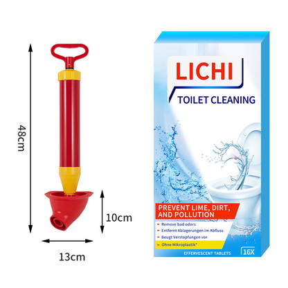 💎 Déboucheur haute pression pour toilettes à usage domestique – Élimination immédiate des bouchons, sans produits chimiques, sans saleté !