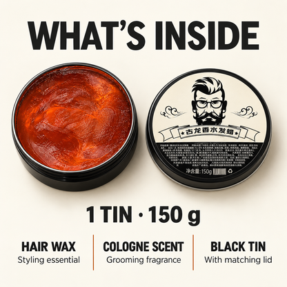 💈Cire coiffante parfumée à l'eau de Cologne – 150 g✨