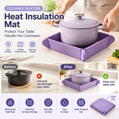 📢📢50 % DE RÉDUCTION !! ⏰Dessous-de-plat magnétique en silicone 🍳🧲 | Dessous-de-plat pliable et petit plateau de cuisine
