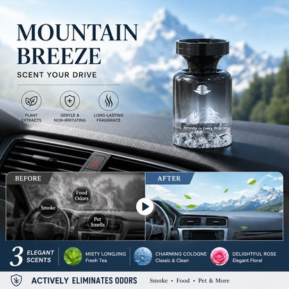 🥳 PROMO EXCEPTIONNELLE 2026 : –50 % ! 🌿 Désodorisant longue durée pour voiture, à base d’extraits naturels. Élimine odeurs de fumée et d’animaux. Fraîcheur garantie plusieurs semaines. Motif « montagne » – respirez à pleins poumons ! 💨✨
