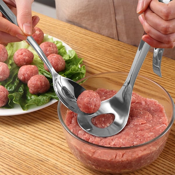 🏆 Offre spéciale du dernier jour :16.99€ ! 🍡 1 achetés 1 offerts 🍨 Cuillère à boulettes inox – Démoulage facile, polyvalente pour viande, poisson🧁👌