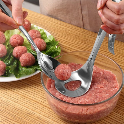 🏆 Offre spéciale du dernier jour :16.99€ ! 🍡 1 achetés 1 offerts 🍨 Cuillère à boulettes inox – Démoulage facile, polyvalente pour viande, poisson🧁👌