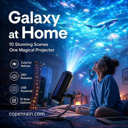 🌌 Projecteur USB Plug-and-Play – Galaxie & Océan HD – Plus de 50 000 Utilisateurs Ravis – Ambiance Magique Instantanée ✨