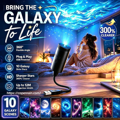 🌌 Projecteur USB Plug-and-Play – Galaxie & Océan HD – Plus de 50 000 Utilisateurs Ravis – Ambiance Magique Instantanée ✨