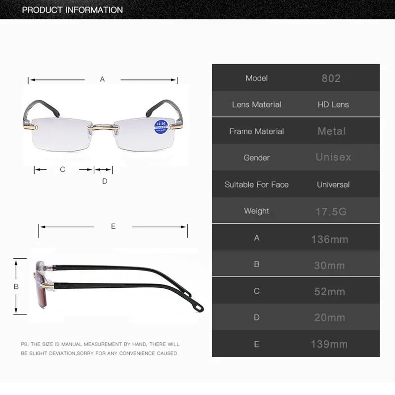 🔥Nouvelles lunettes de lecture à double usage anti-lumière bleue, haute dureté saphir✨