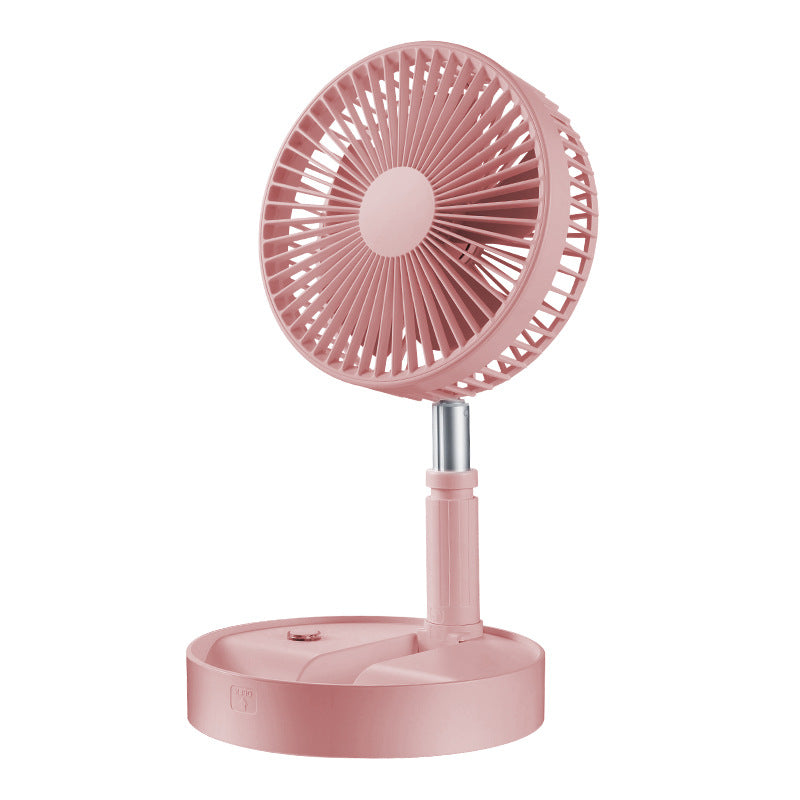 🌀🔋Ventilateur Télescopique Pliable Rechargeable USB – Silencieux, 180° Rotatif, 4 Vitesses, Portable ✨