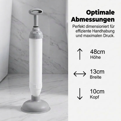 💎 Déboucheur haute pression pour toilettes à usage domestique – Élimination immédiate des bouchons, sans produits chimiques, sans saleté !