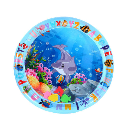 😻Tapis aquatique pour animaux de compagnie – jouet interactif avec des poissons flottants + tapis rafraîchissant pour l'été
