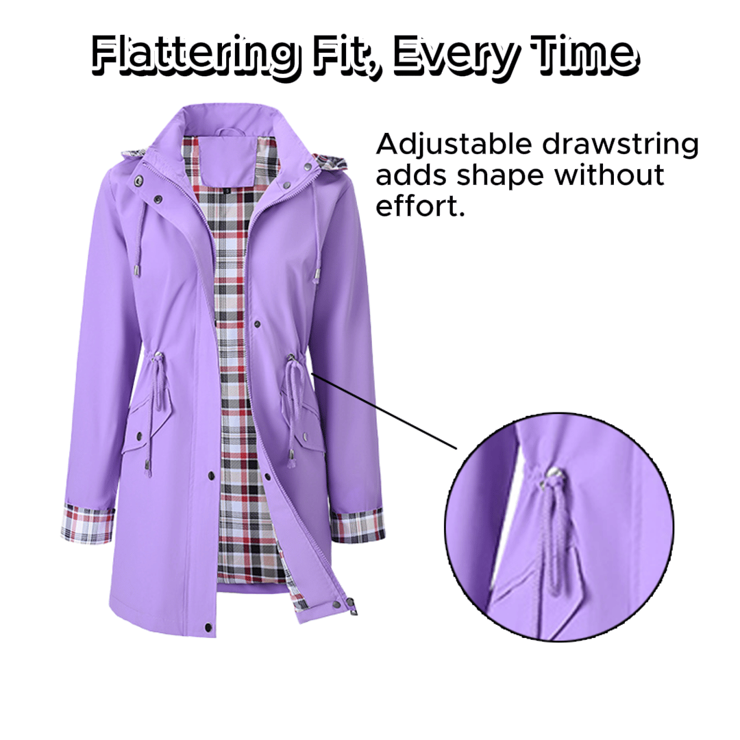 🍂Soldes d'automne 49 %💗🧥Veste imperméable à carreaux ultime pour femmes🍃