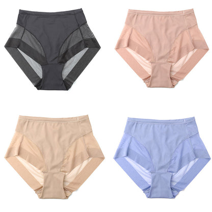 🎁(4 pièces) Achetez-en 1 et obtenez-en 3 gratuitement ⏳Slip moulant taille haute en soie glacée sans couture